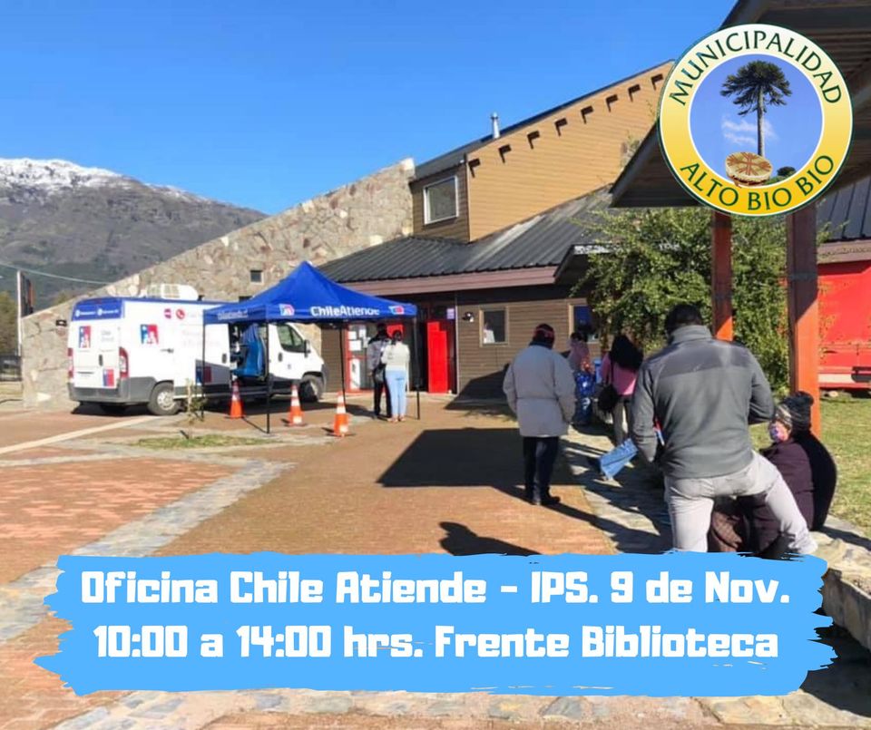 OFICINA DE CHILE ATIENDE VENDRÁ EL LUNES 9 DE NOVIEMBRE