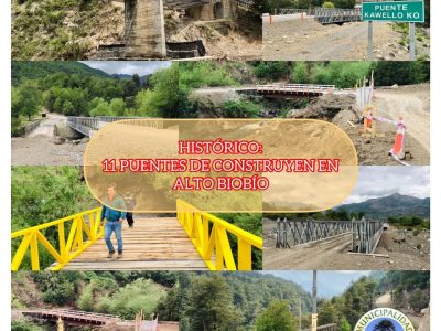 11 PUENTES SE ESTÁN CONSTRUYENDO EN ALTO BIOBÍO: UNA GESTIÓN HISTÓRICA PARA MEJORAR LA SEGURIDAD
