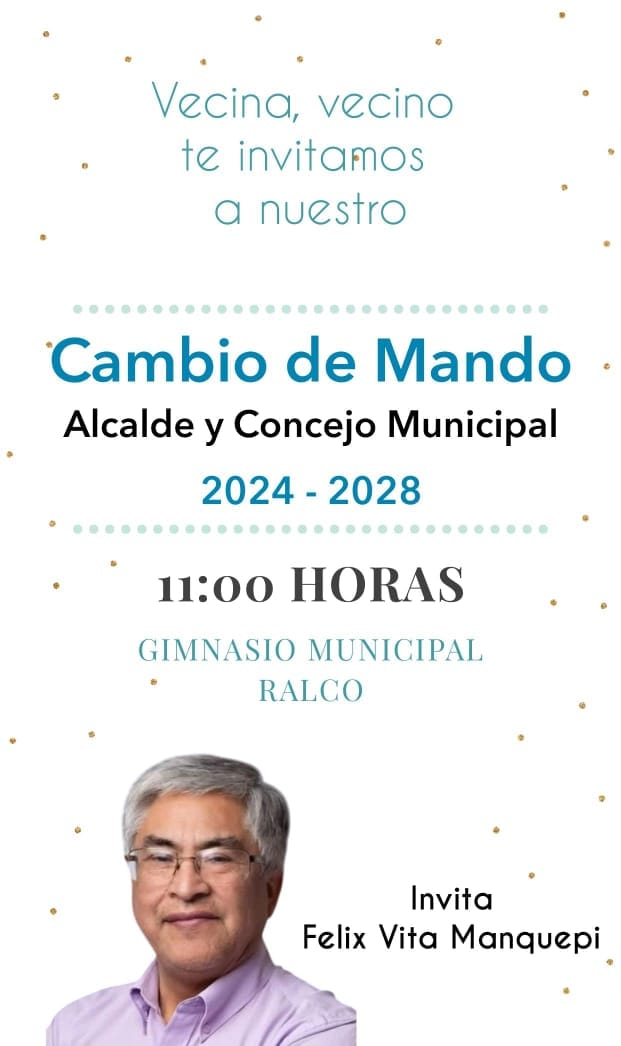 Lee más sobre el artículo Invitación cambio de mando período 2024-2028